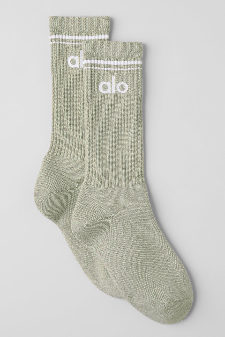 Chaussettes Throwback unisexes - Calcaire/Blanc