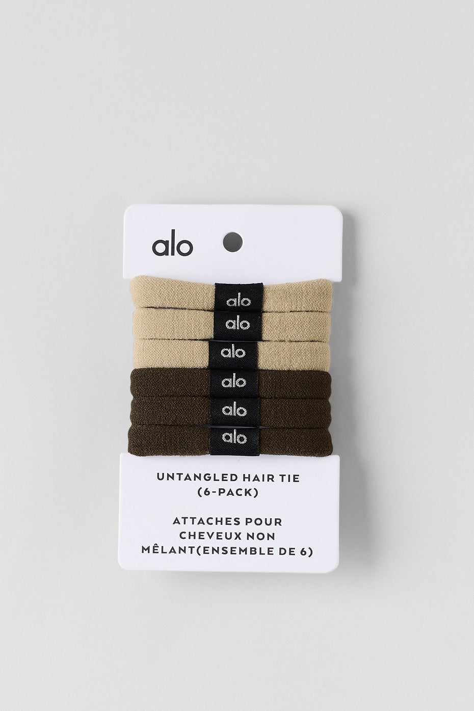 Élastiques à cheveux Untangled (lot de 6) - Beige/Espresso