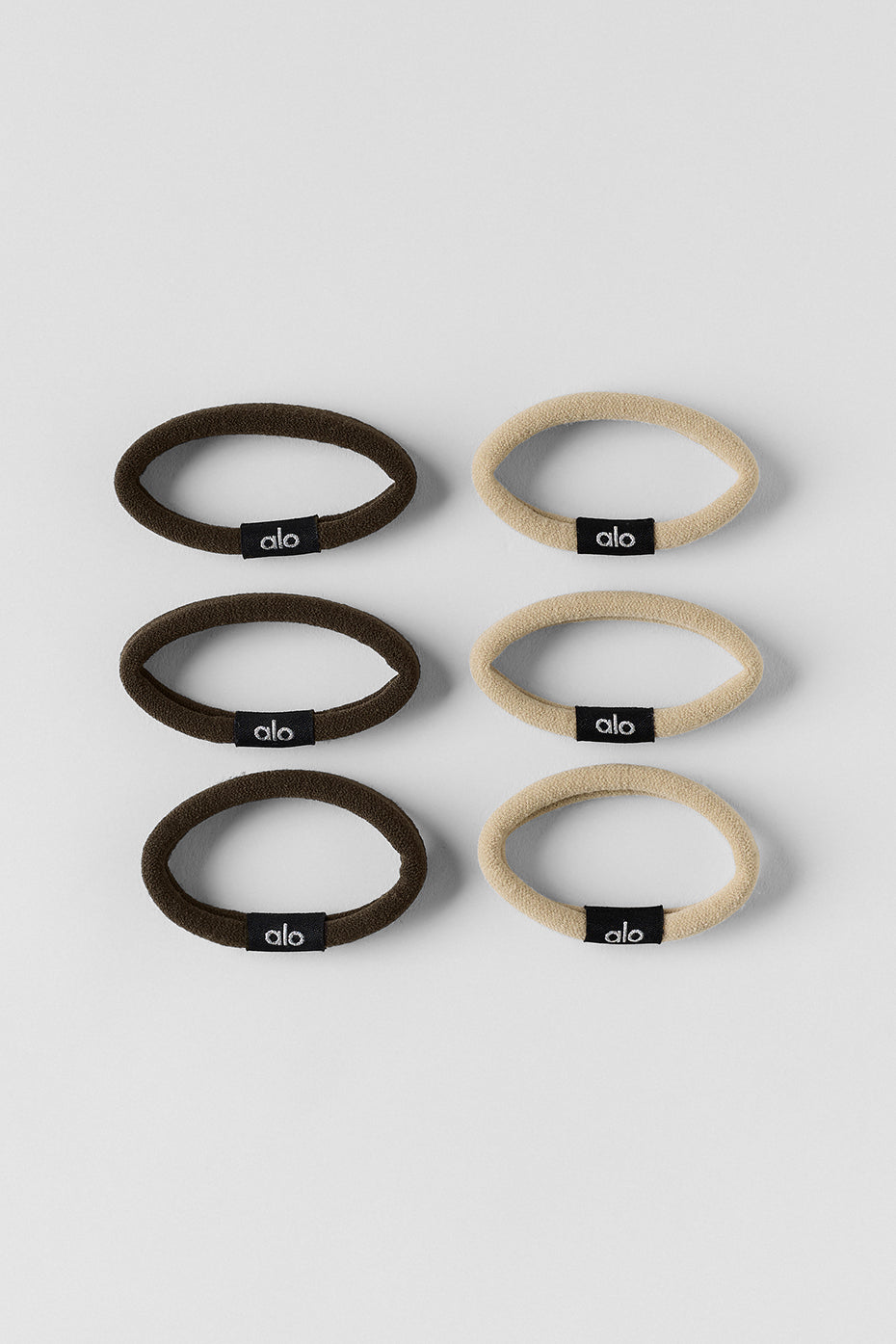 Élastiques à cheveux Untangled (lot de 6) - Beige/Espresso