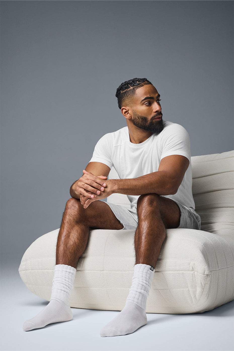 Chaussettes froncées unisexes - Blanc