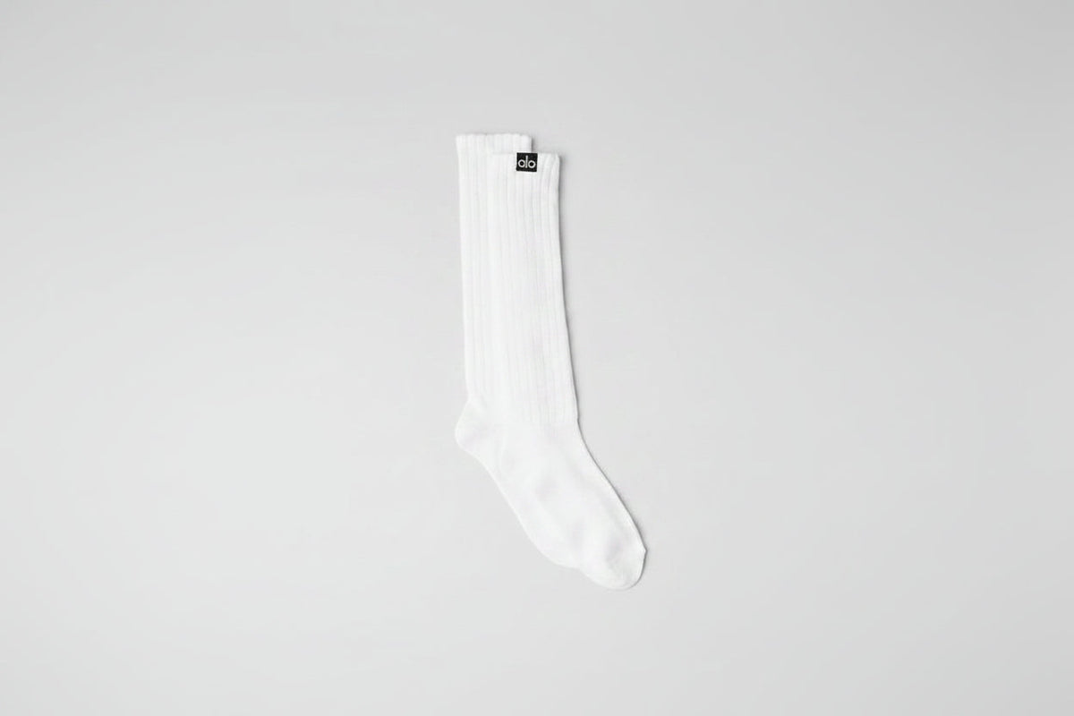 Chaussettes froncées unisexes - Blanc