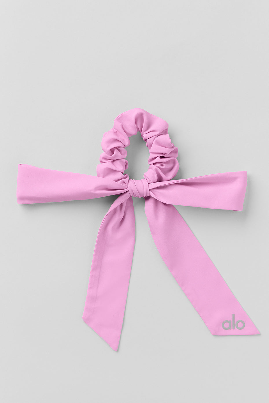 Chouchou à nouer Love Knots - Rose cœur de bonbon