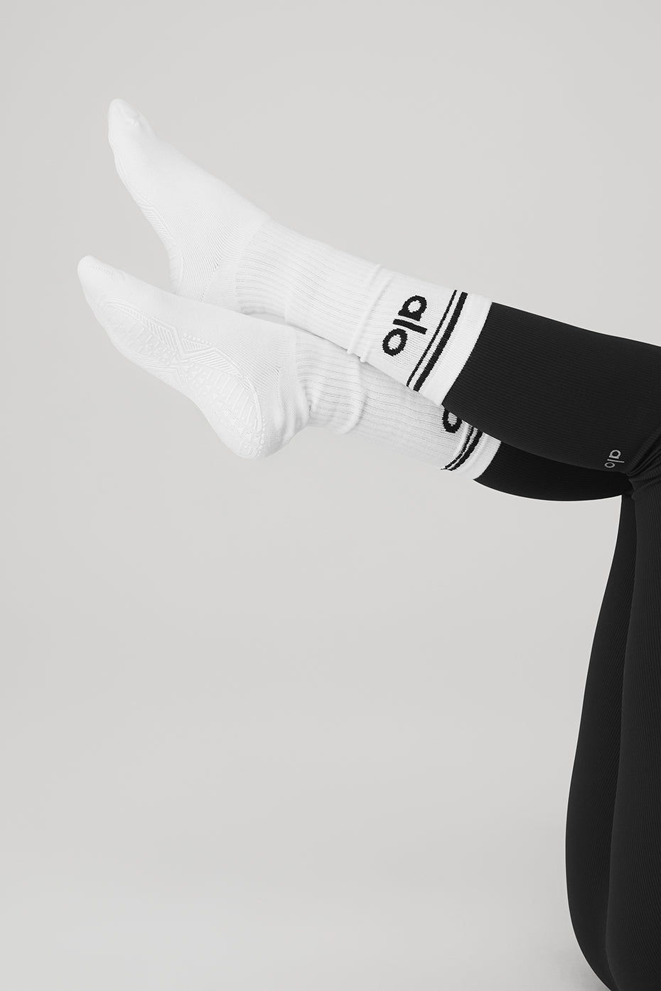 Chaussettes de barre Throwback pour femme - Blanc/Noir