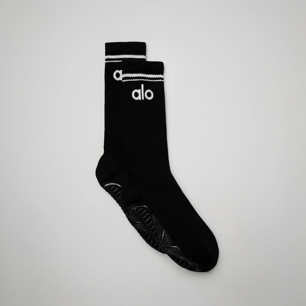 Chaussettes de barre Throwback pour femme - Noir/Blanc