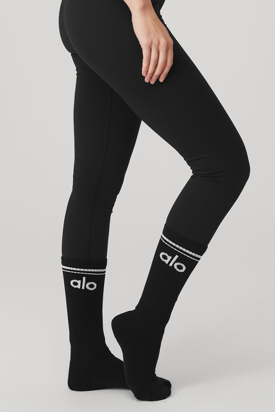 Chaussettes de barre Throwback pour femme - Noir/Blanc