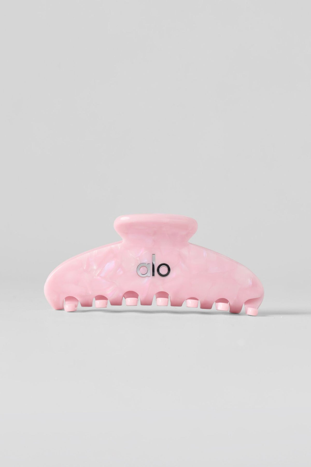 Pince à cheveux style années 90 - Rose guimauve coquillage