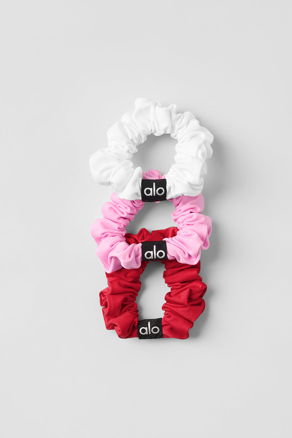Mini-chouchous Fresh (lot de 3) - Rouge intense/Rose tendre/Blanc