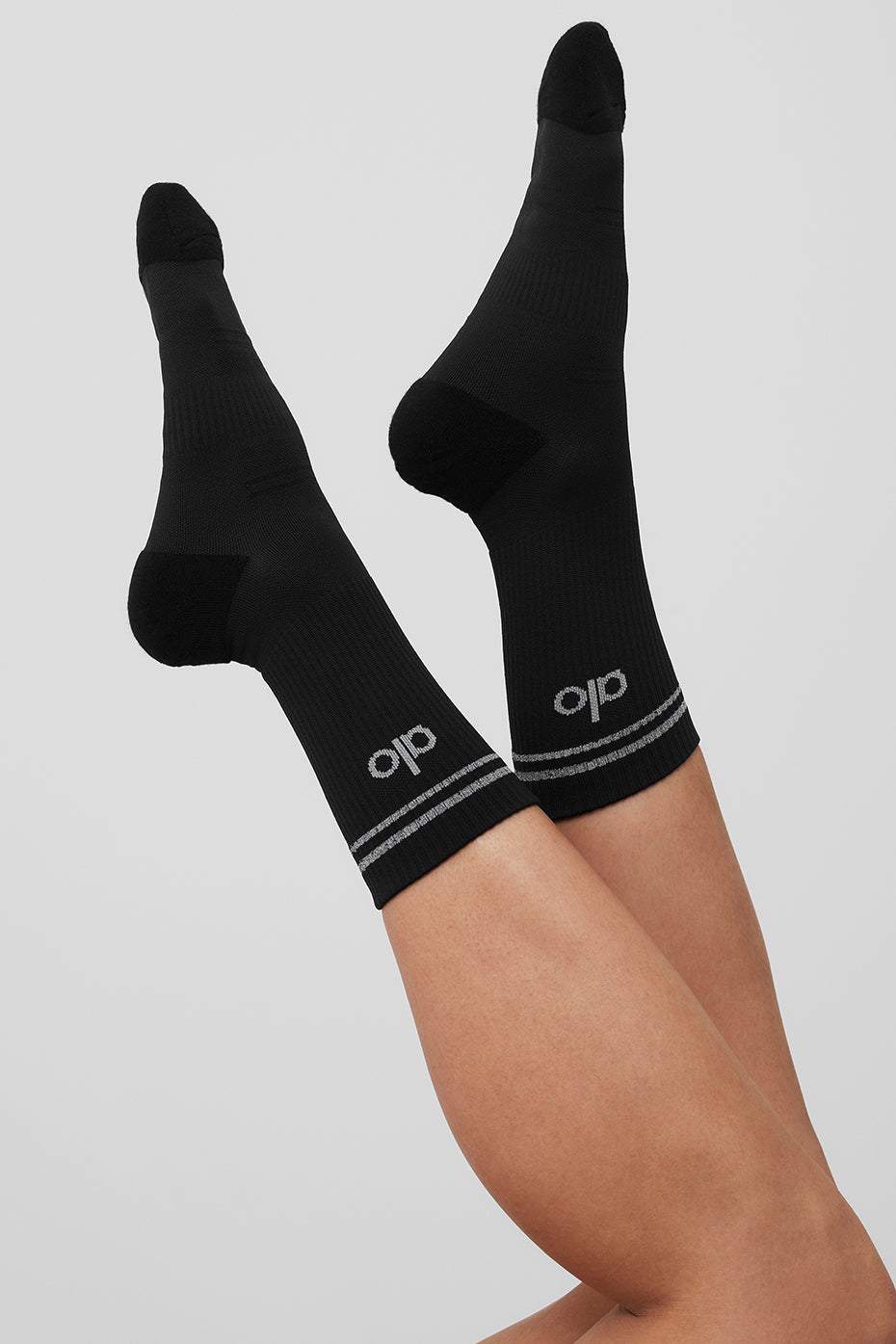 Chaussettes techniques mi-hautes unisexes - Noir
