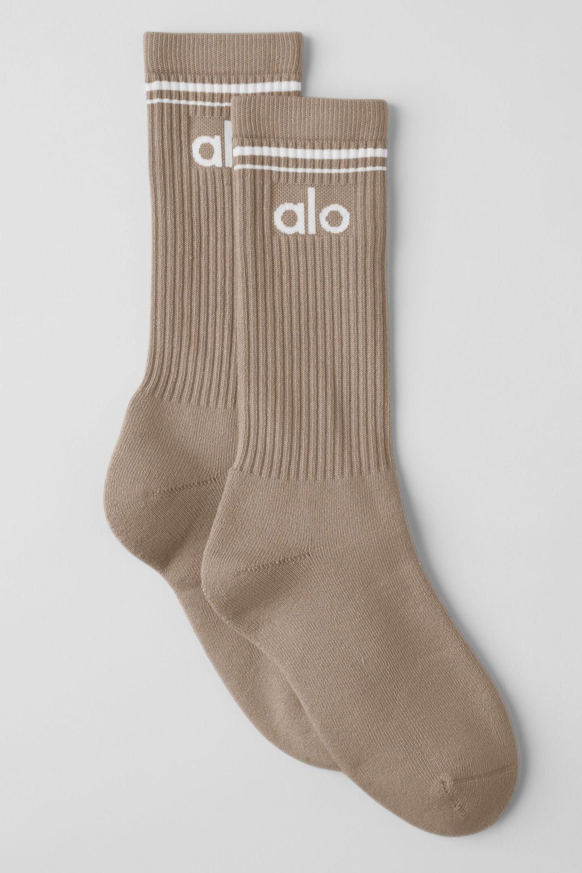 Chaussettes Throwback unisexes - Gravier/Blanc