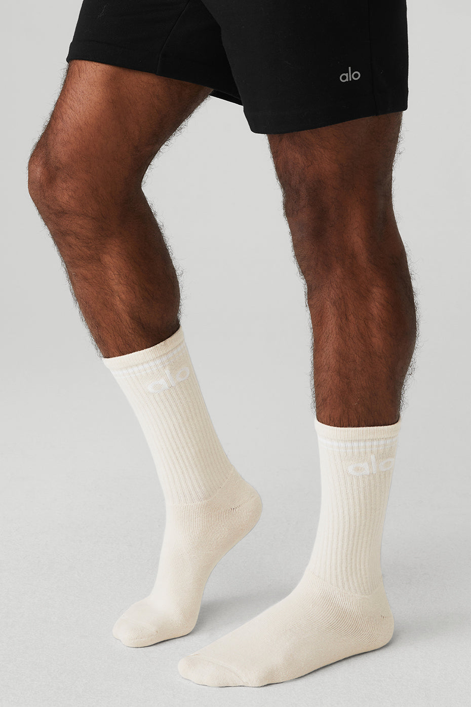 Chaussettes Throwback unisexes - Écru/Blanc