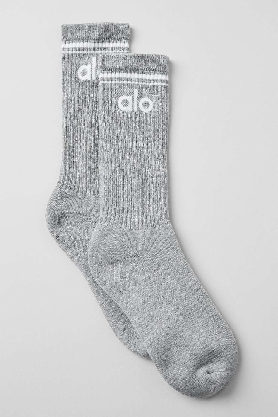 Chaussettes Throwback unisexes - Gris chiné sport/Blanc