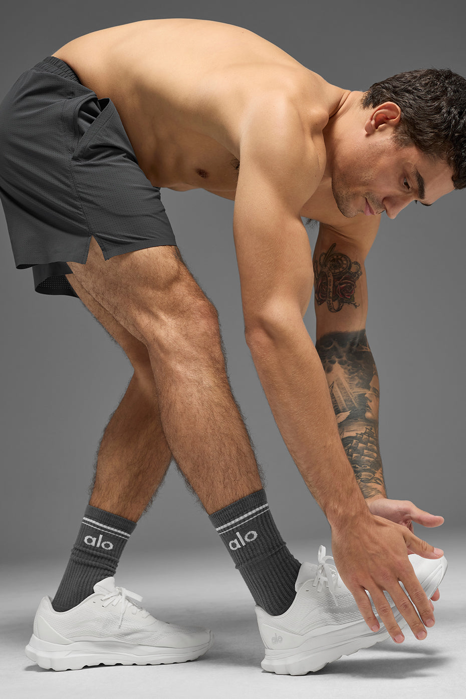 Chaussettes Throwback unisexes - Anthracite/Blanc