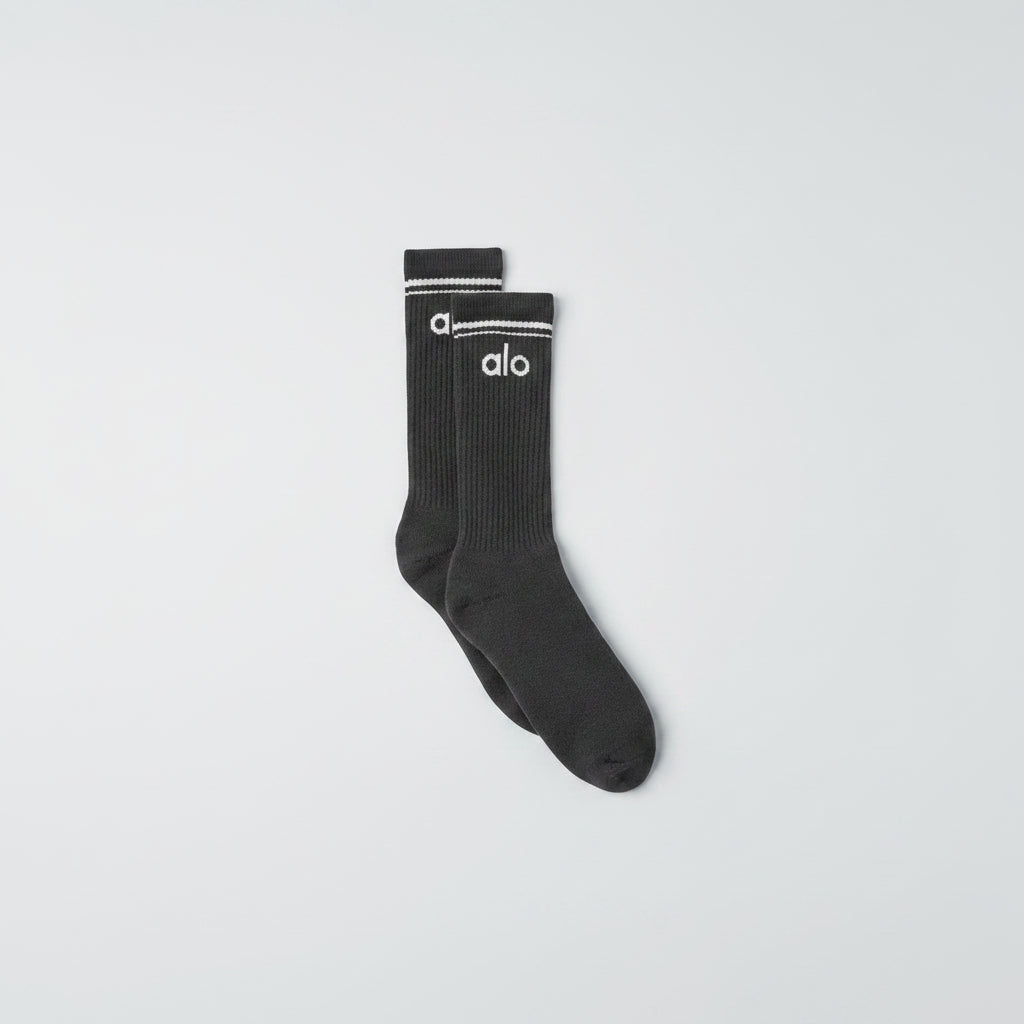 Chaussettes Throwback unisexes - Anthracite/Blanc