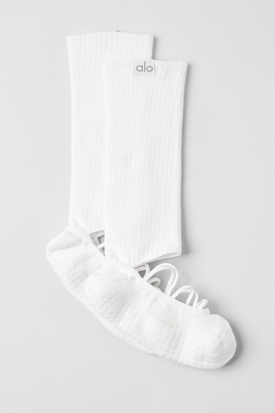 Chaussettes antidérapantes à brides Siren pour femme - Blanc