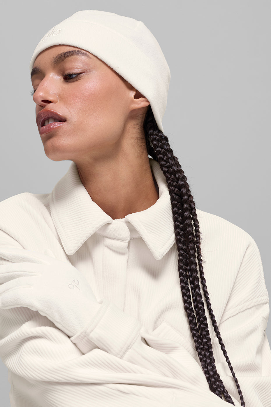 Bonnet technique en polaire - Ivoire/Ivoire