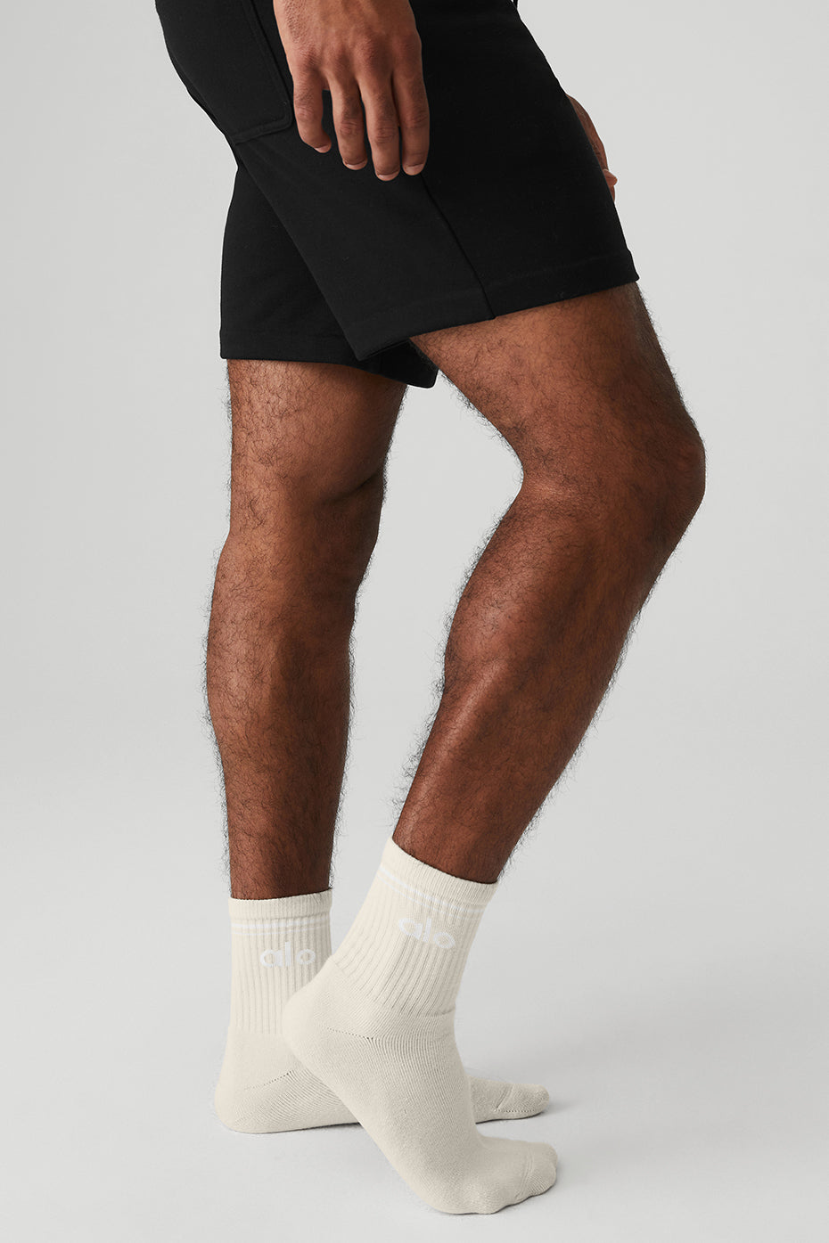 Chaussettes mi-hautes Throwback unisexes - Écru/Blanc