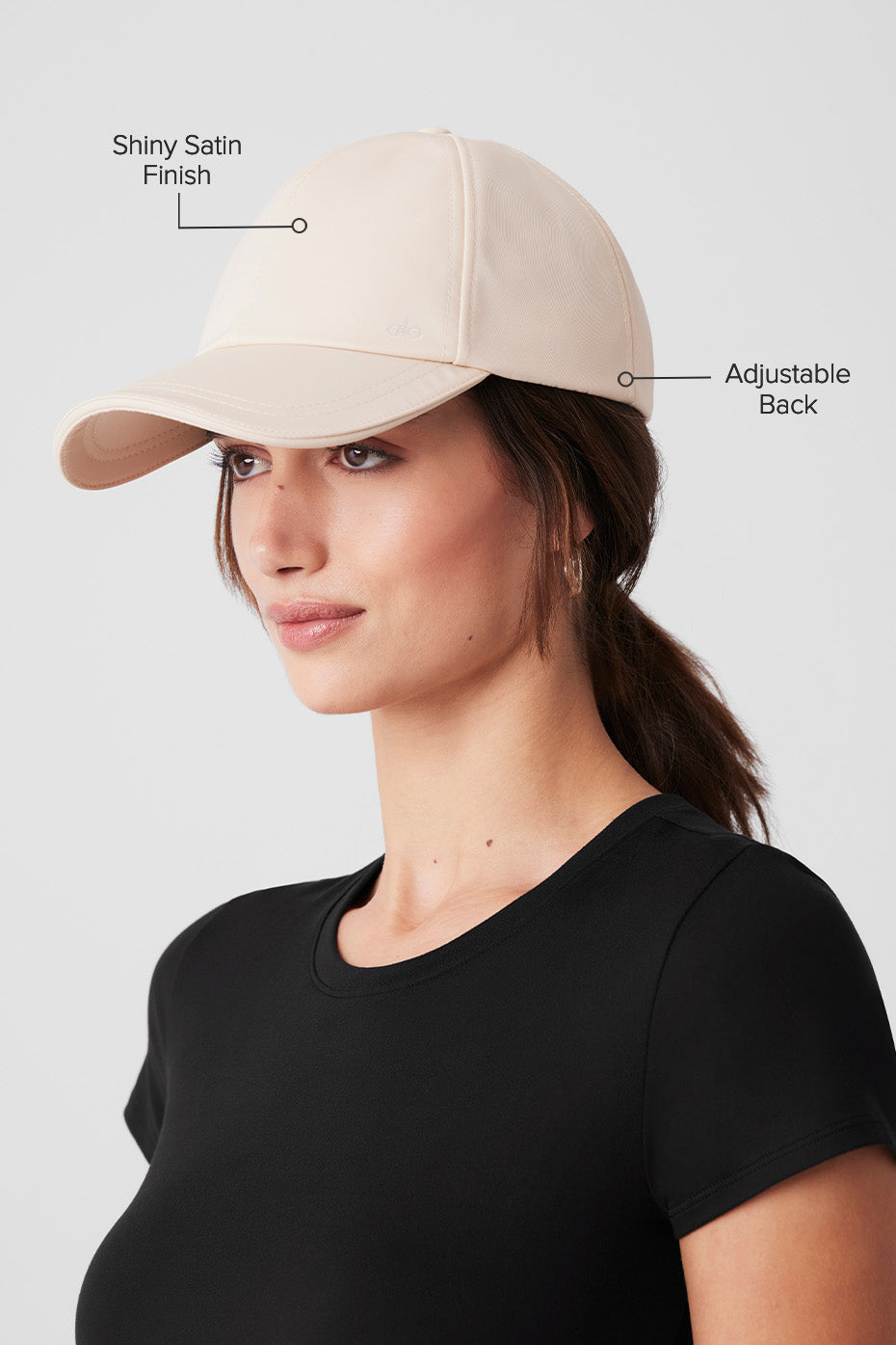 Casquette Off-Duty en satin - Crème
