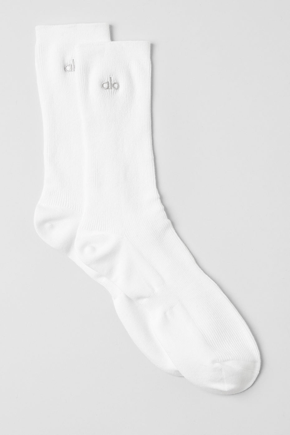 Chaussettes mi-hautes Understated unisexes - Blanc