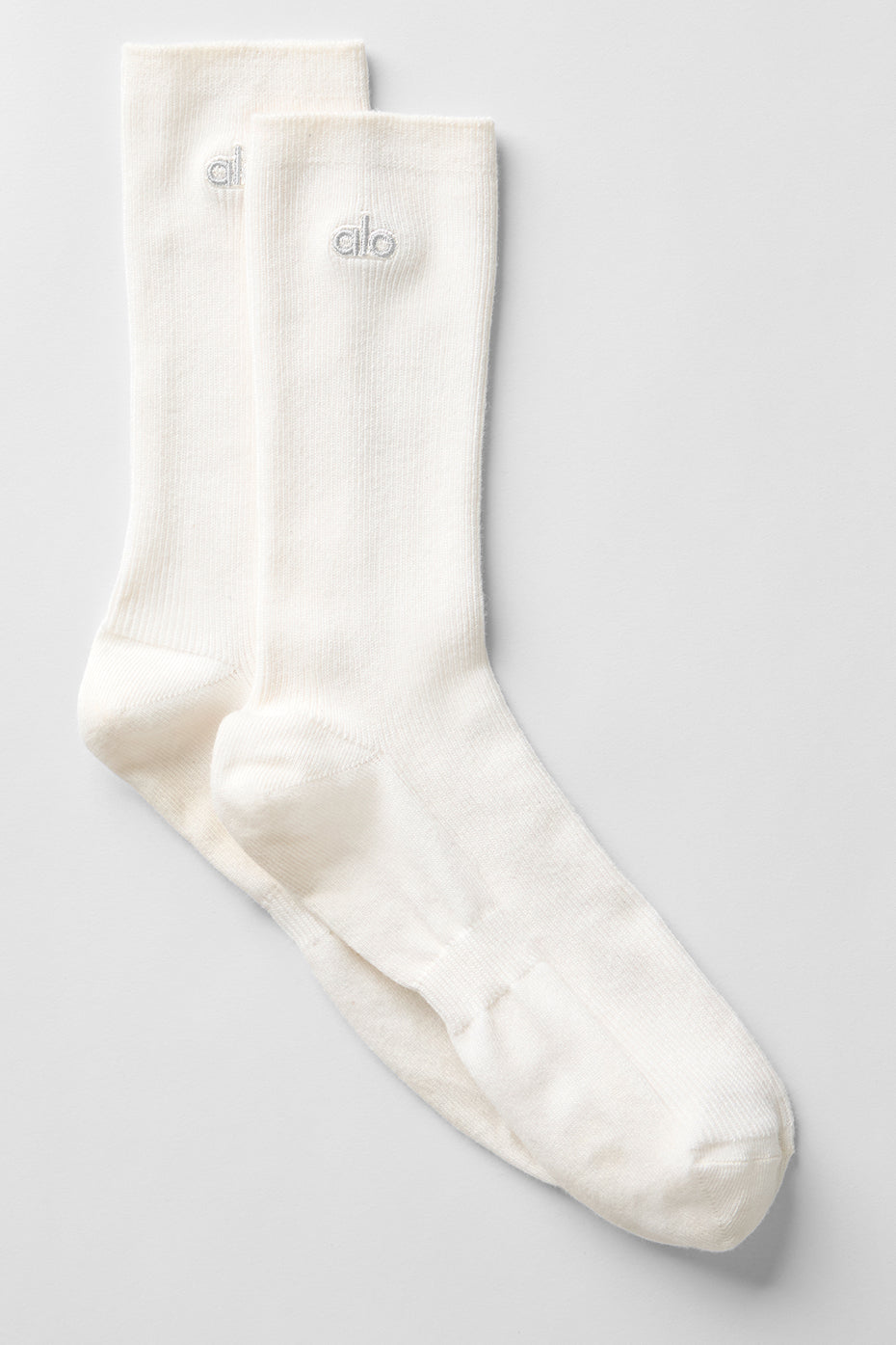 Chaussettes mi-hautes Understated unisexes - Ivoire