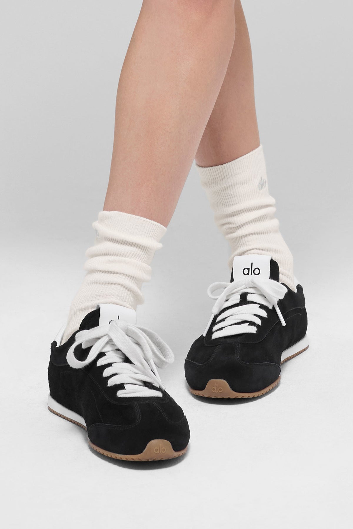 Chaussettes mi-hautes Understated unisexes - Ivoire