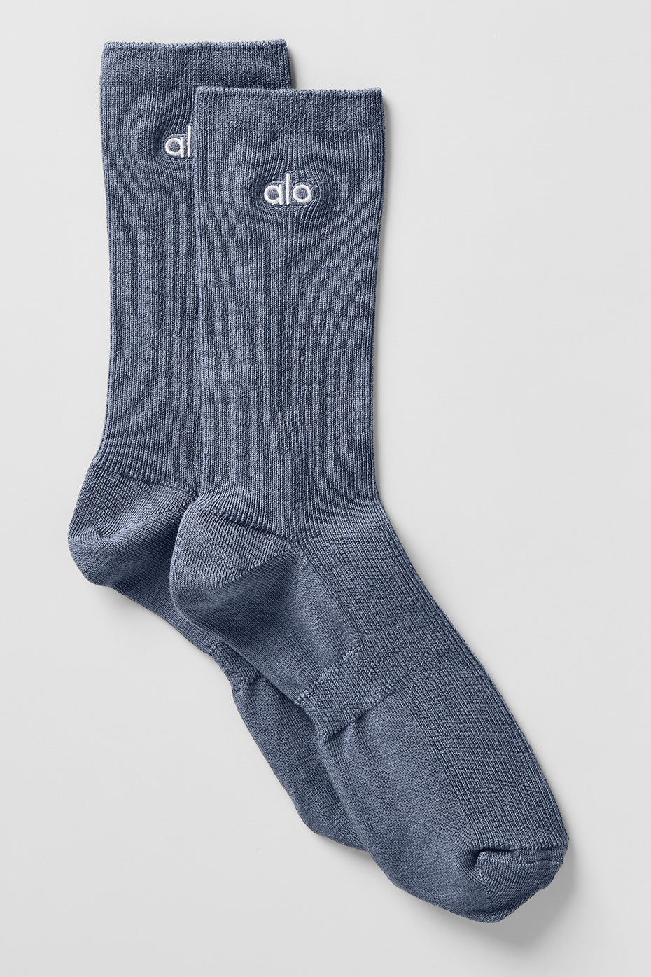 Chaussettes mi-hautes Understated unisexes - Bleu pierre
