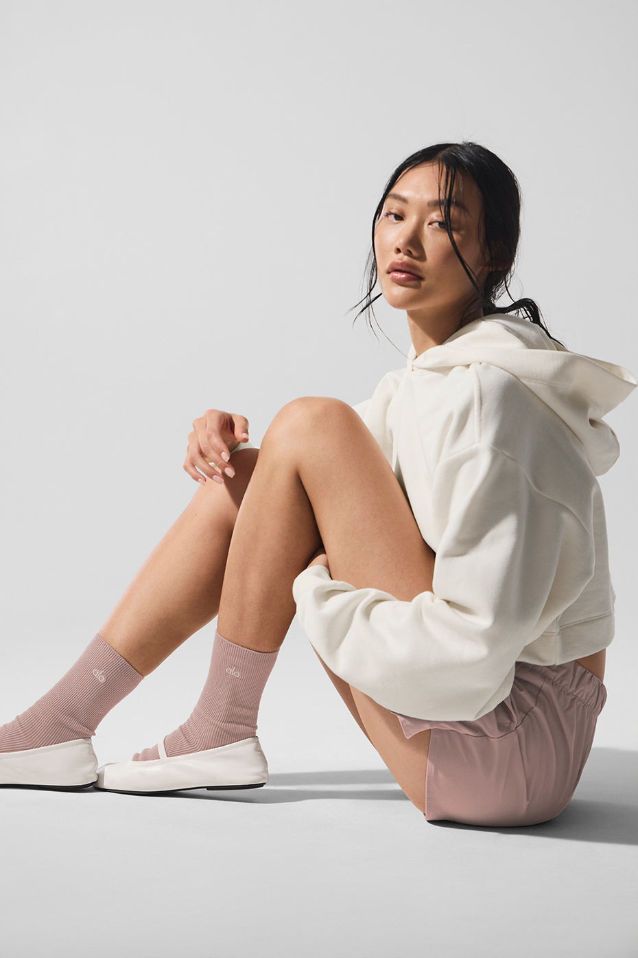 Chaussettes mi-hautes Understated unisexes - Taupe