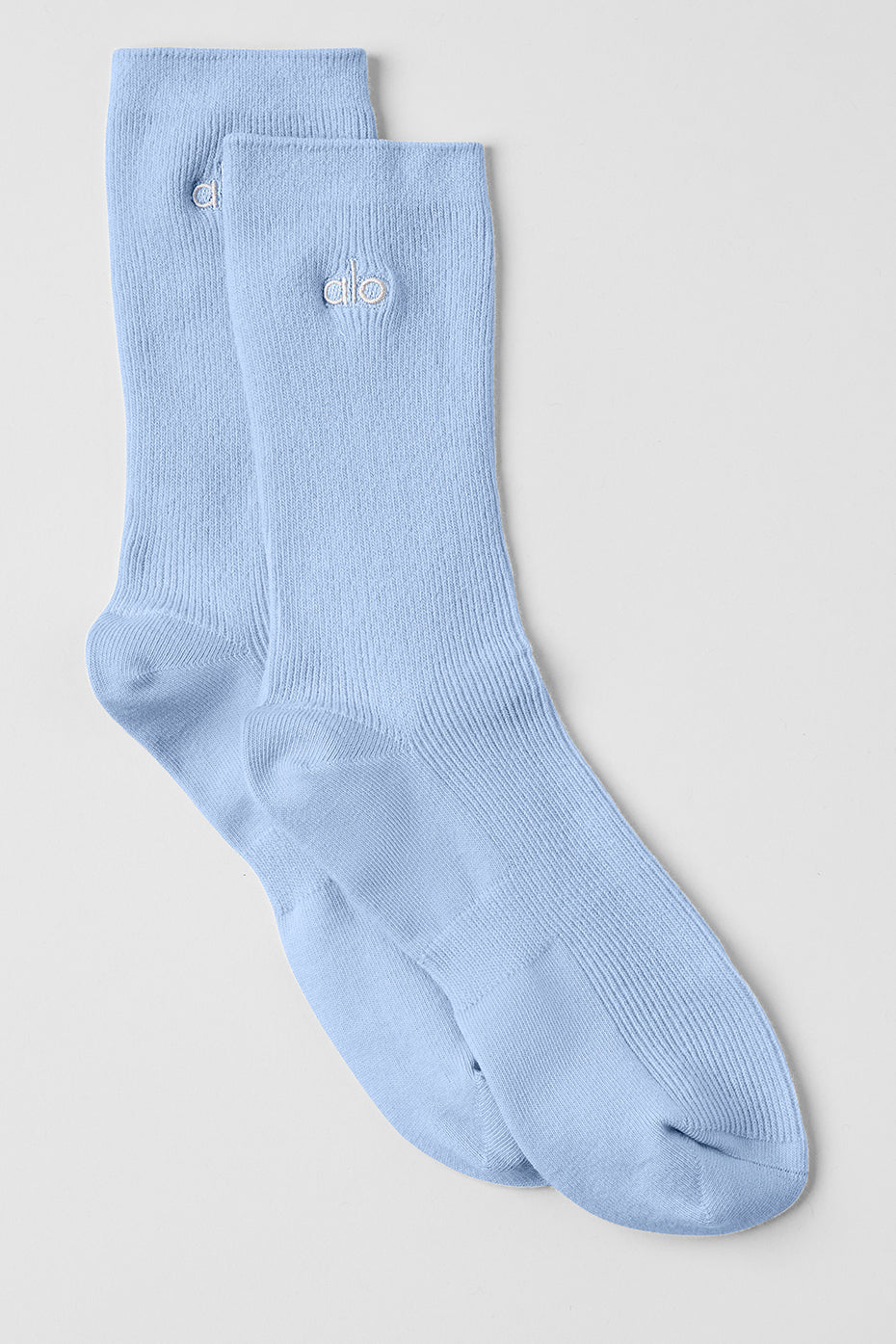Chaussettes mi-hautes Understated unisexes - Bleu coquillage