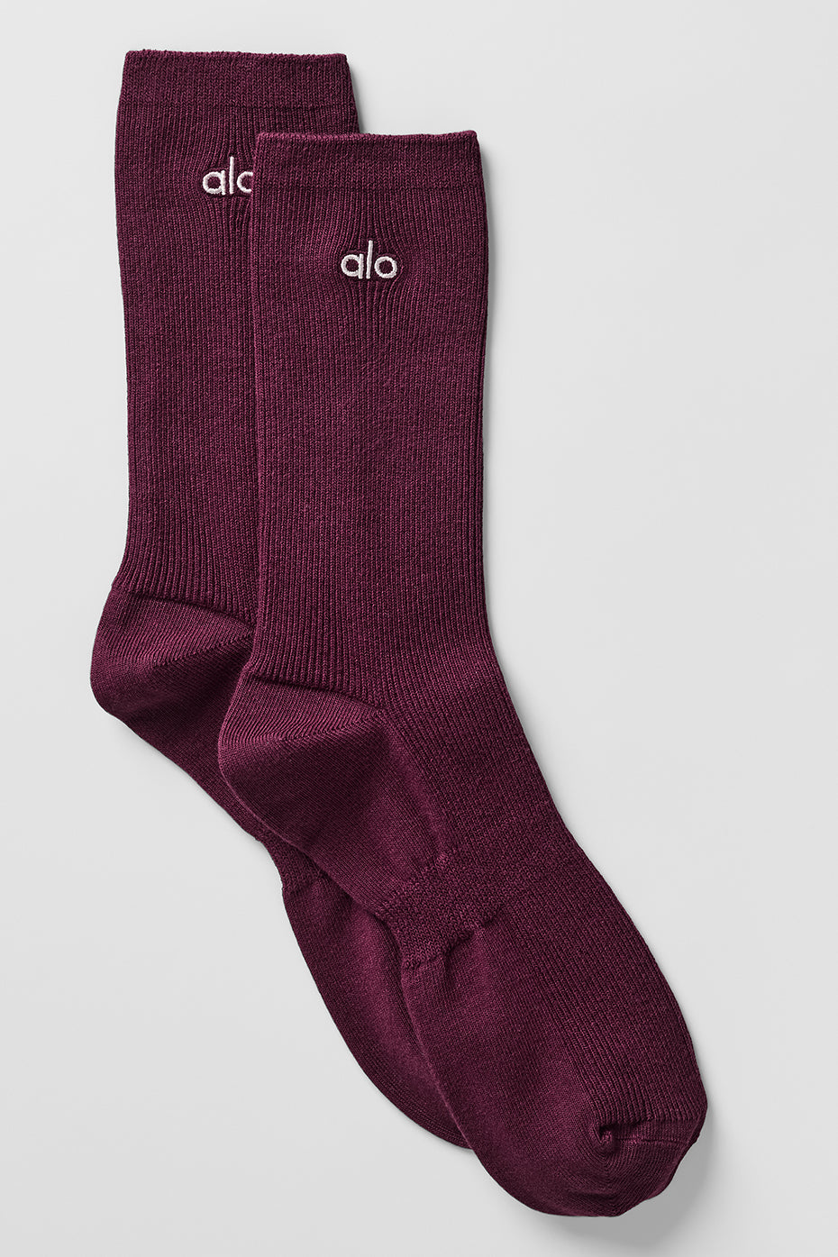 Chaussettes mi-hautes Understated unisexes - Bordeaux