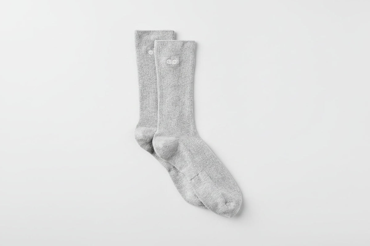 Chaussettes mi-hautes Understated unisexes - Gris chiné sport