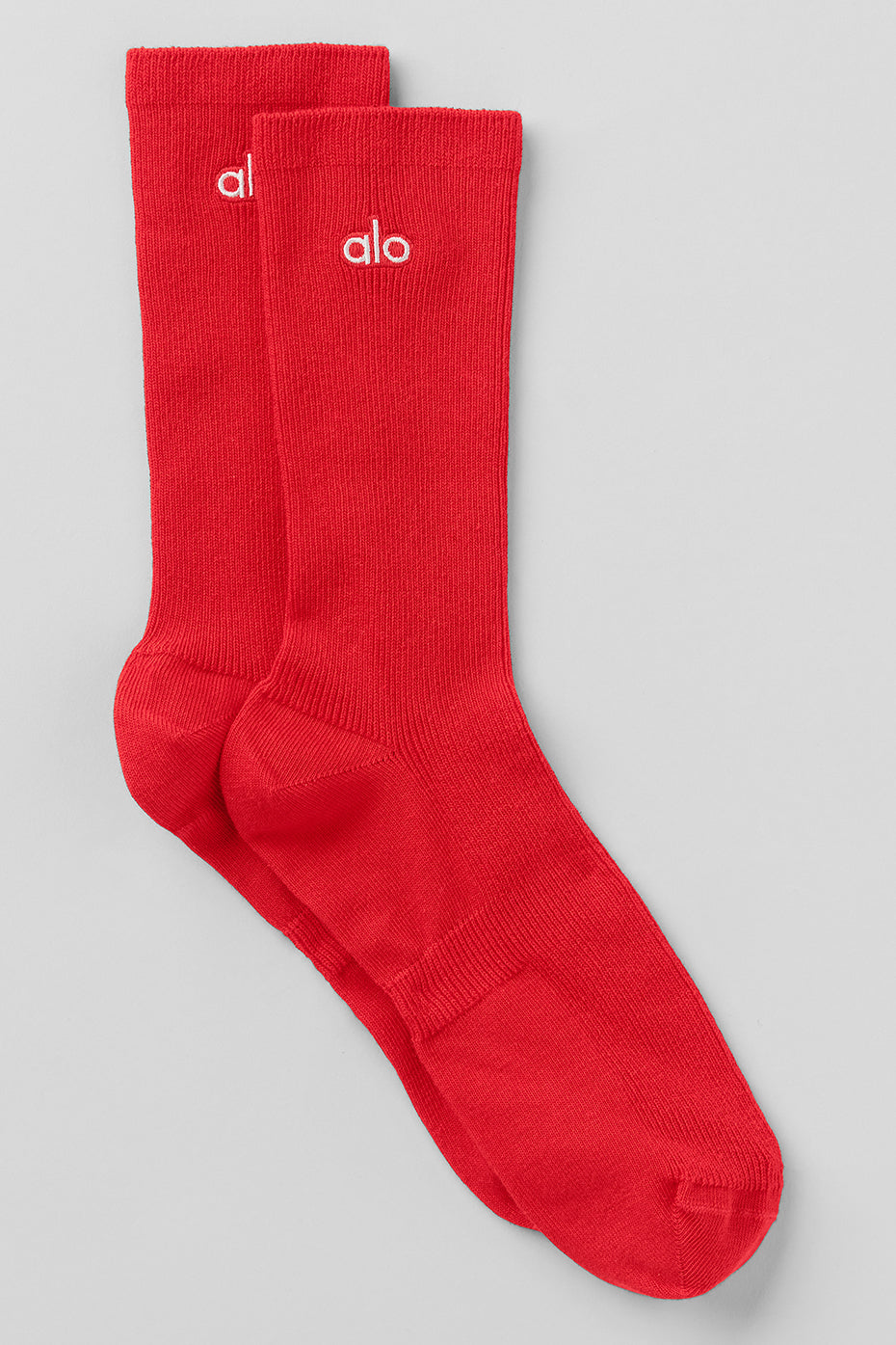 Chaussettes mi-hautes Understated unisexes - Rouge vif