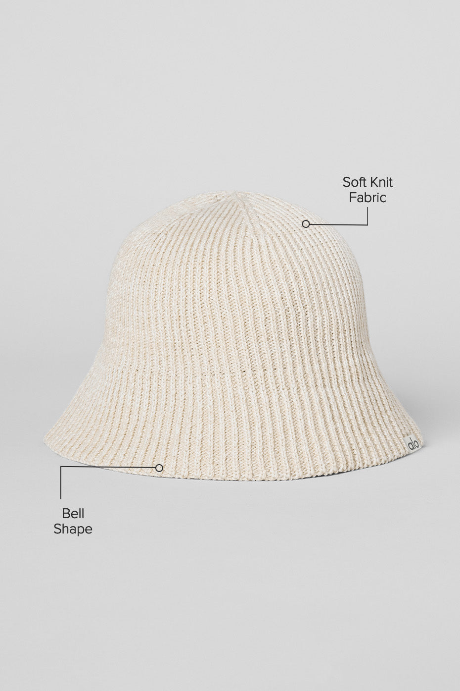 Chapeau cloche en maille denim - Ivoire/Lait d’avoine