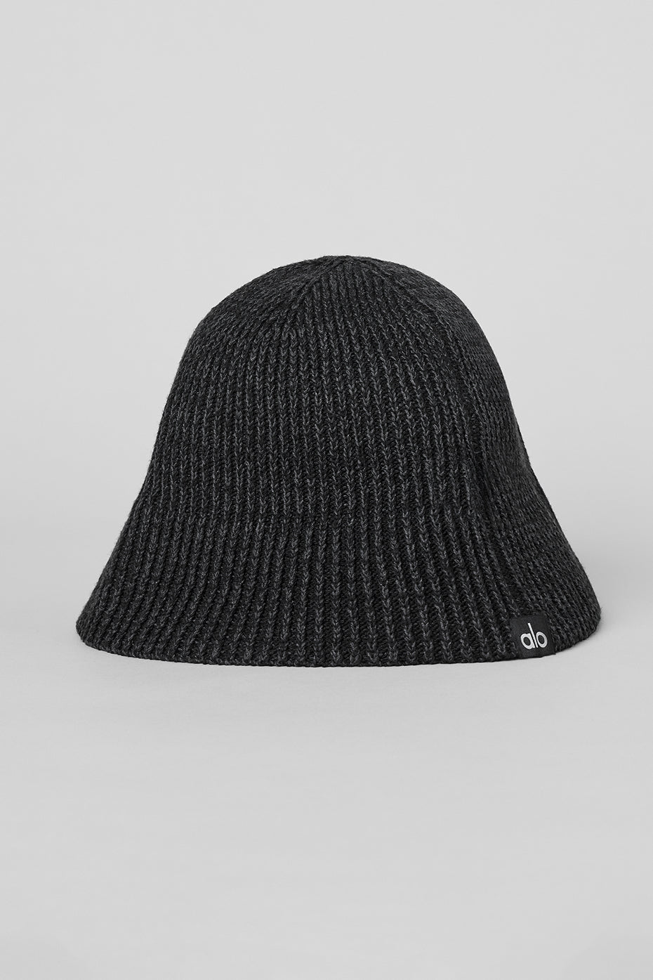 Chapeau cloche en maille denim - Noir/Anthracite