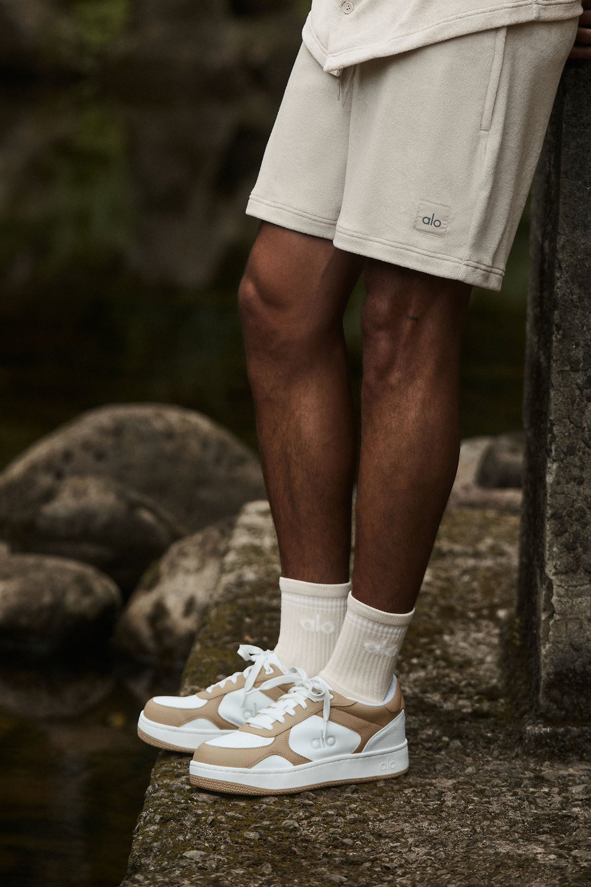 Baskets ALO Recovery Mode (unisexes) - Gravier/Blanc
