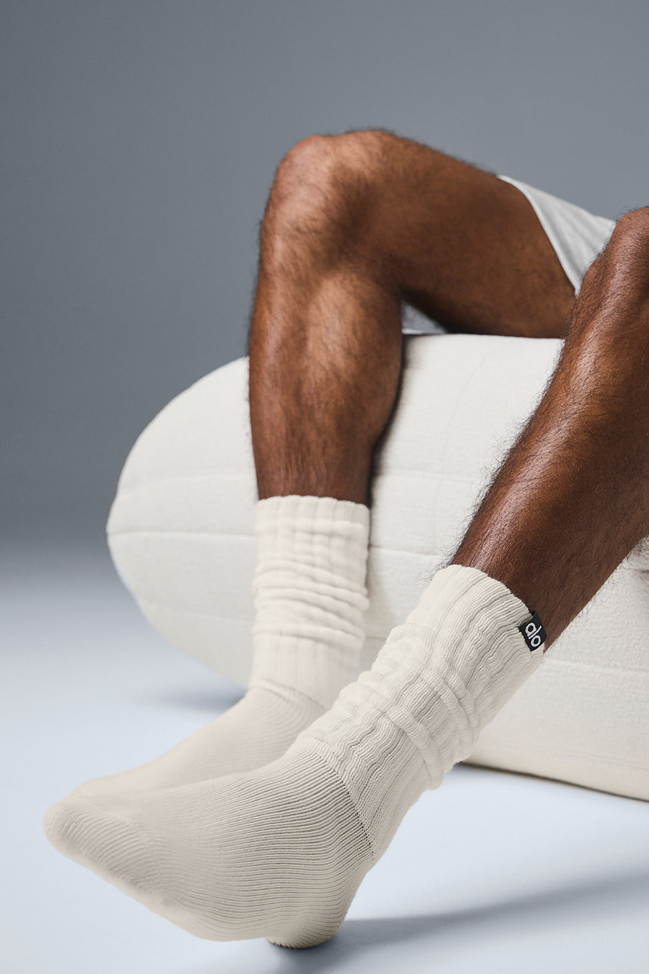 Chaussettes froncées unisexes - Écru