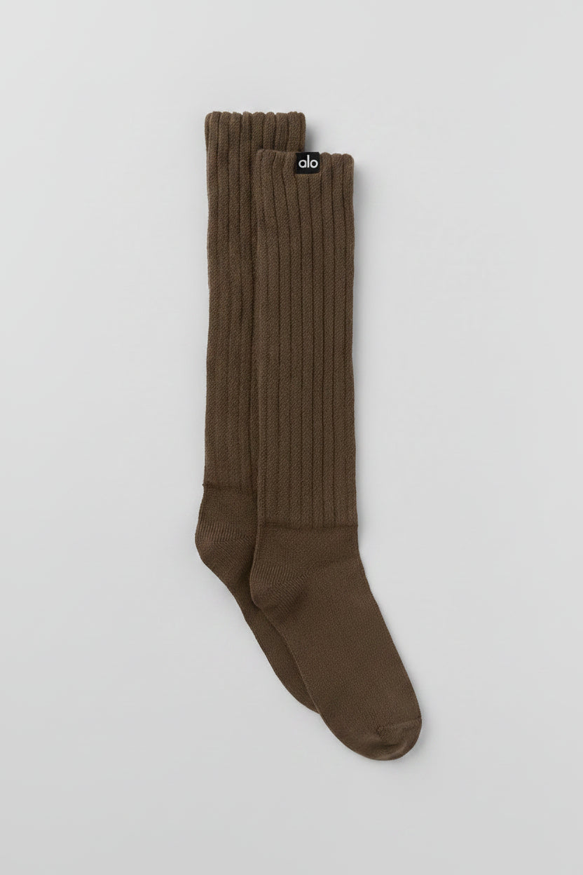 Chaussettes froncées unisexes - Espresso (S)