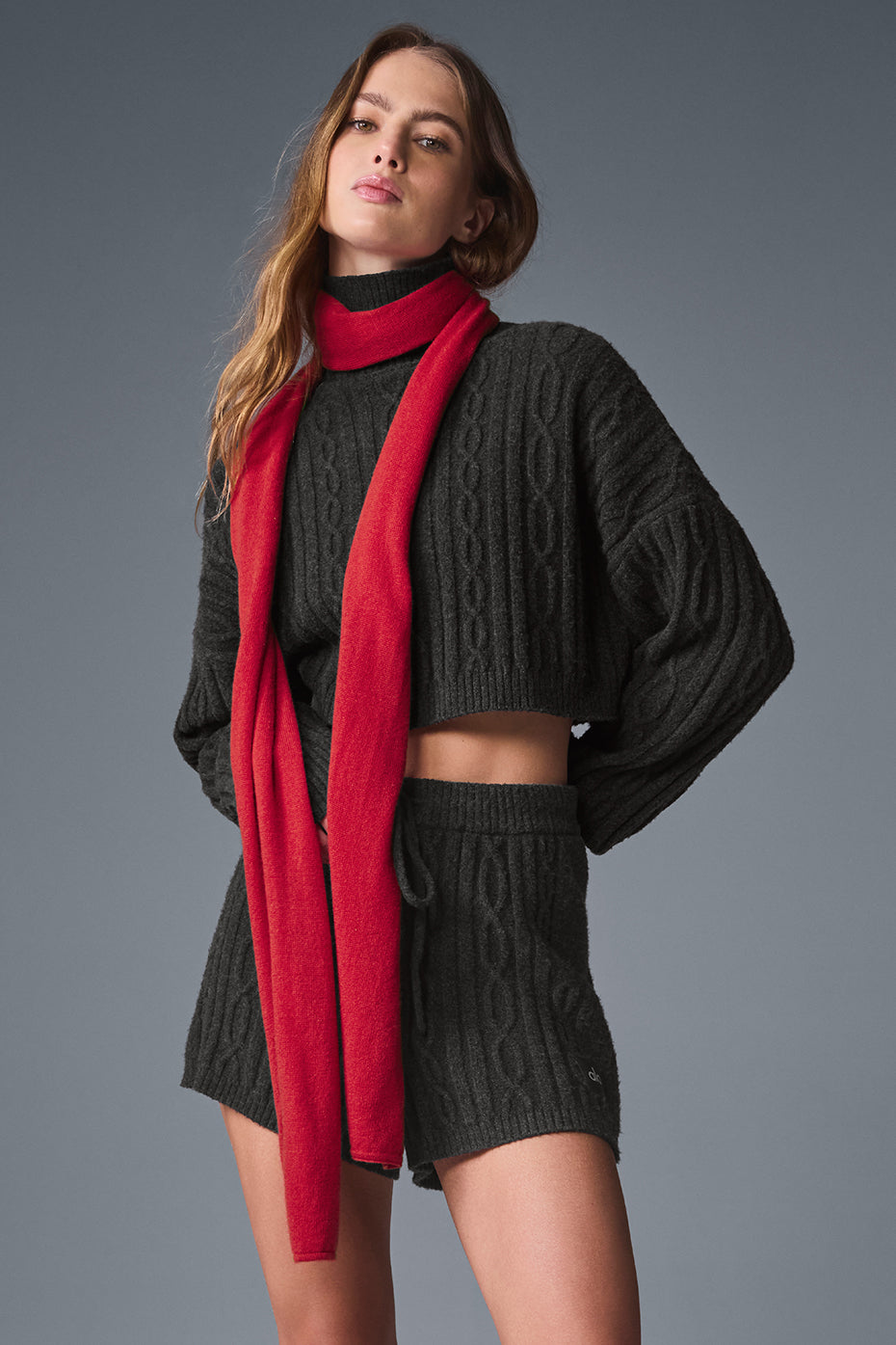 Écharpe Light Frosted en cachemire - Ruban rouge