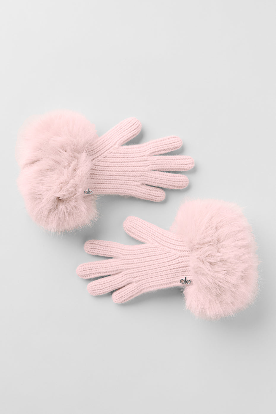 Gants Courchevel en cachemire - Rose givré