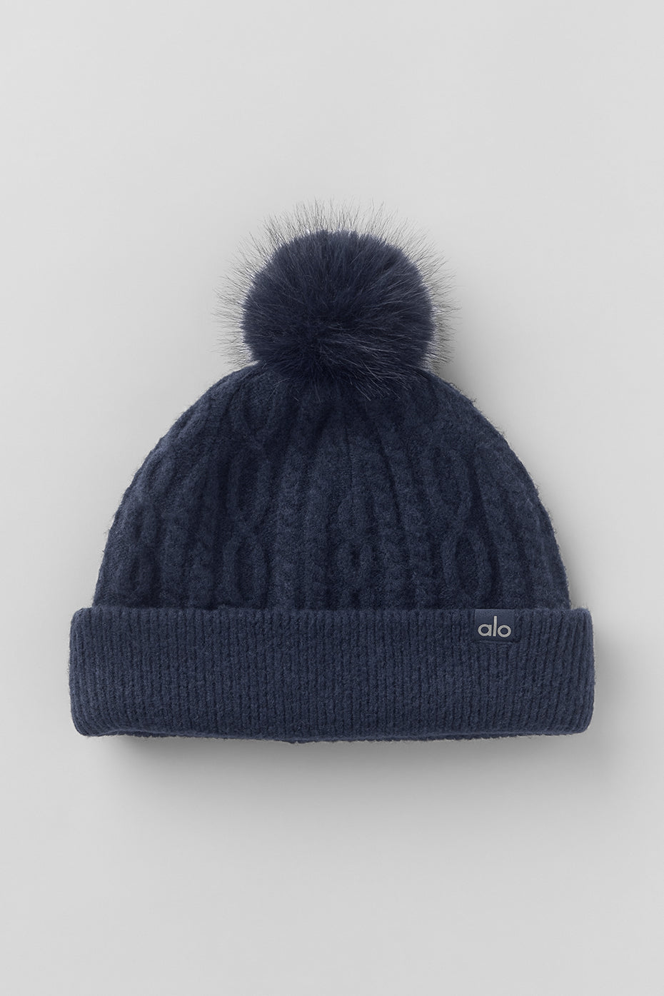 Bonnet Winter Bliss en maille torsadée - Bleu marine