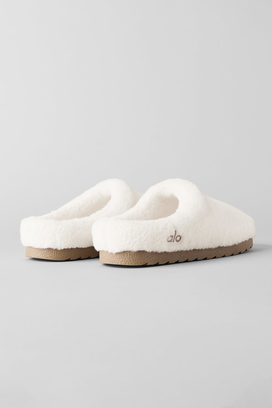 Chaussons Recovery en polaire sherpa (unisexes) - Ivoire