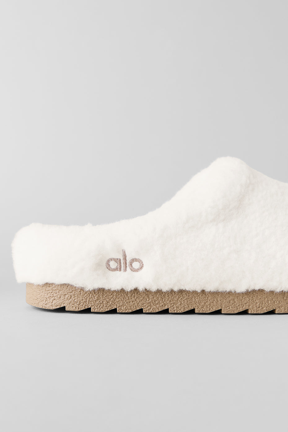 Chaussons Recovery en polaire sherpa (unisexes) - Ivoire