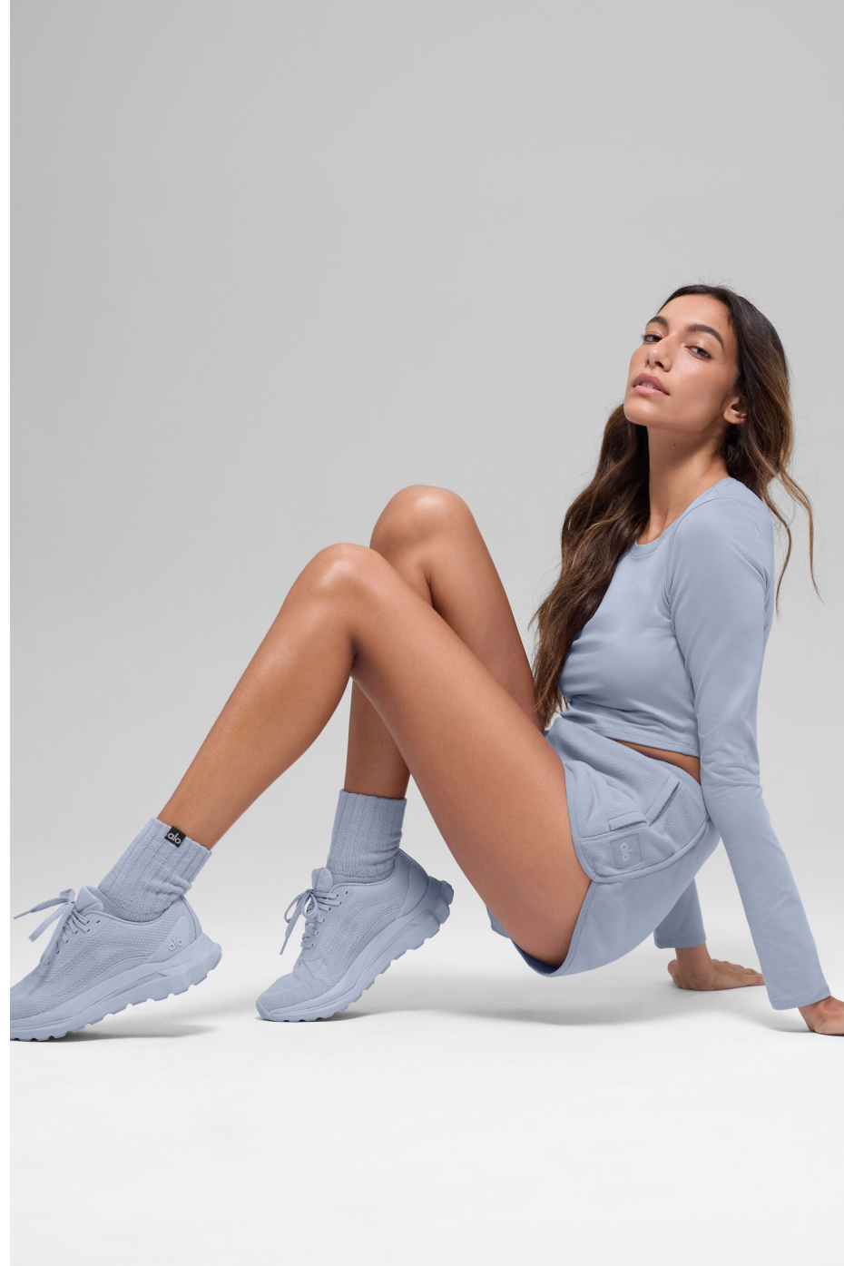Chaussettes mi-hautes froncées unisexes - Givre d’hiver