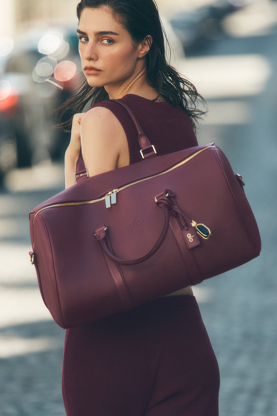 Sac de voyage ALO Voyage - Cuir bordeaux