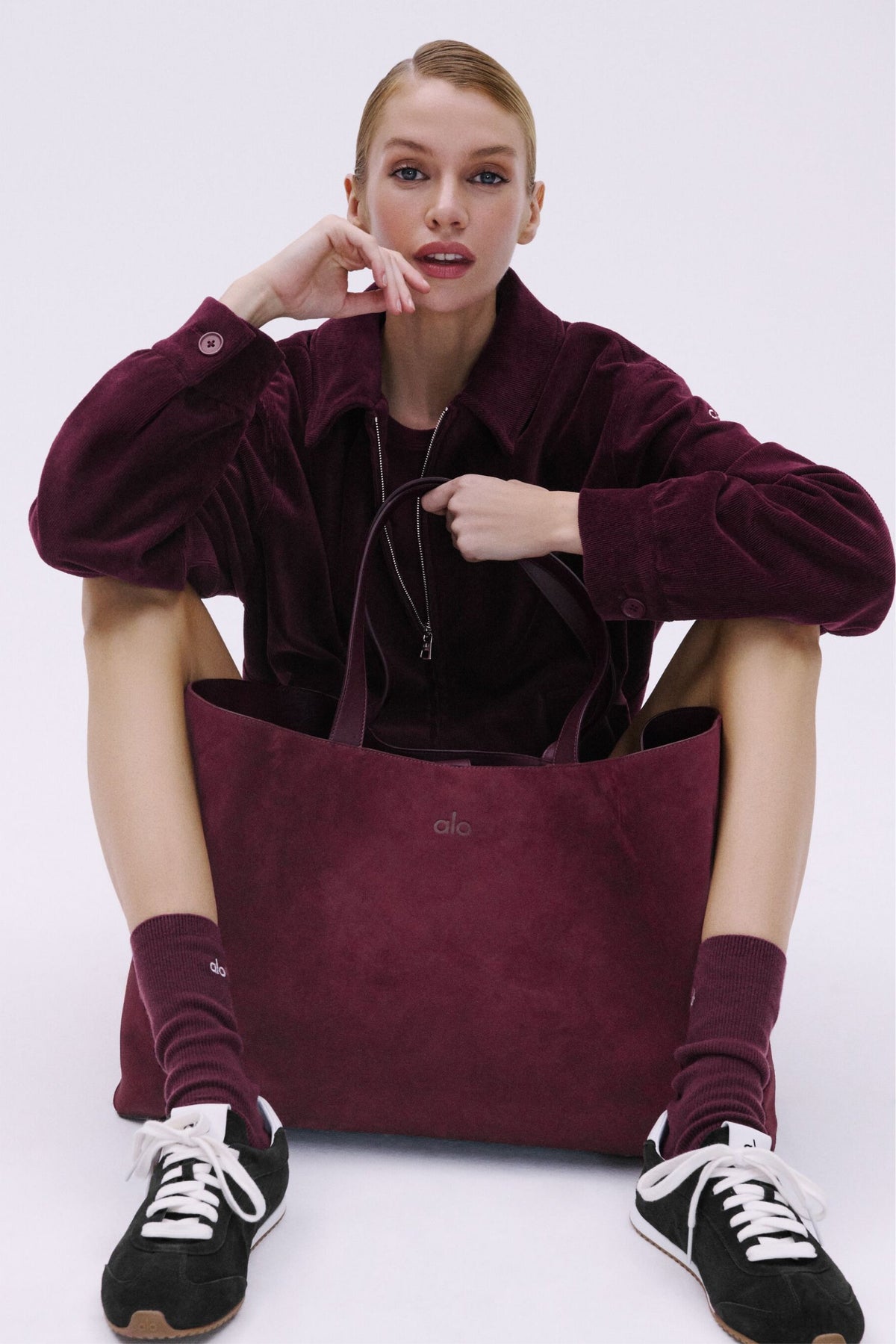 Cabas ALO Tranquility - Daim bordeaux