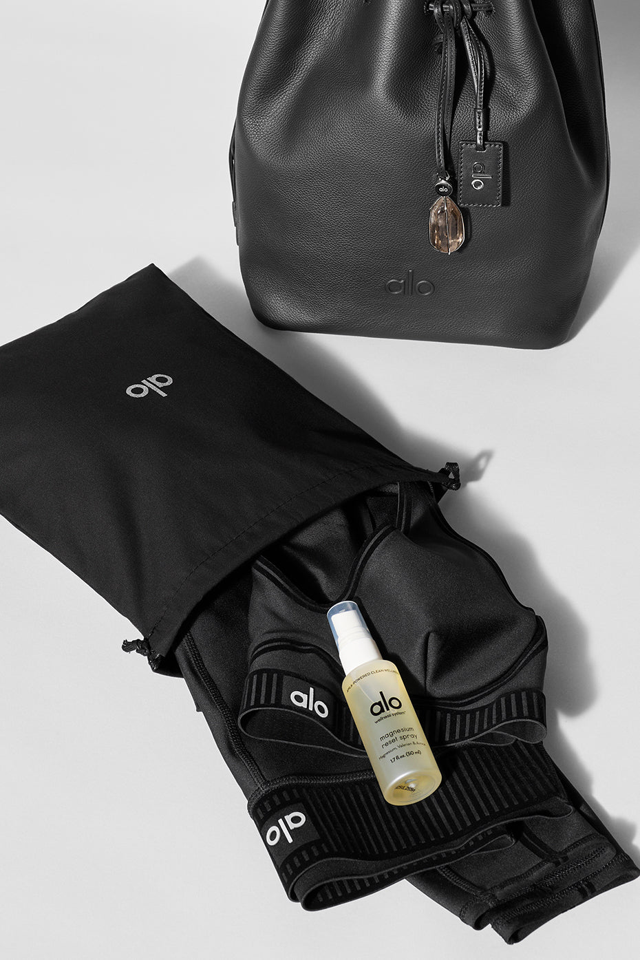 Sac seau ALO Balance - Cuir noir