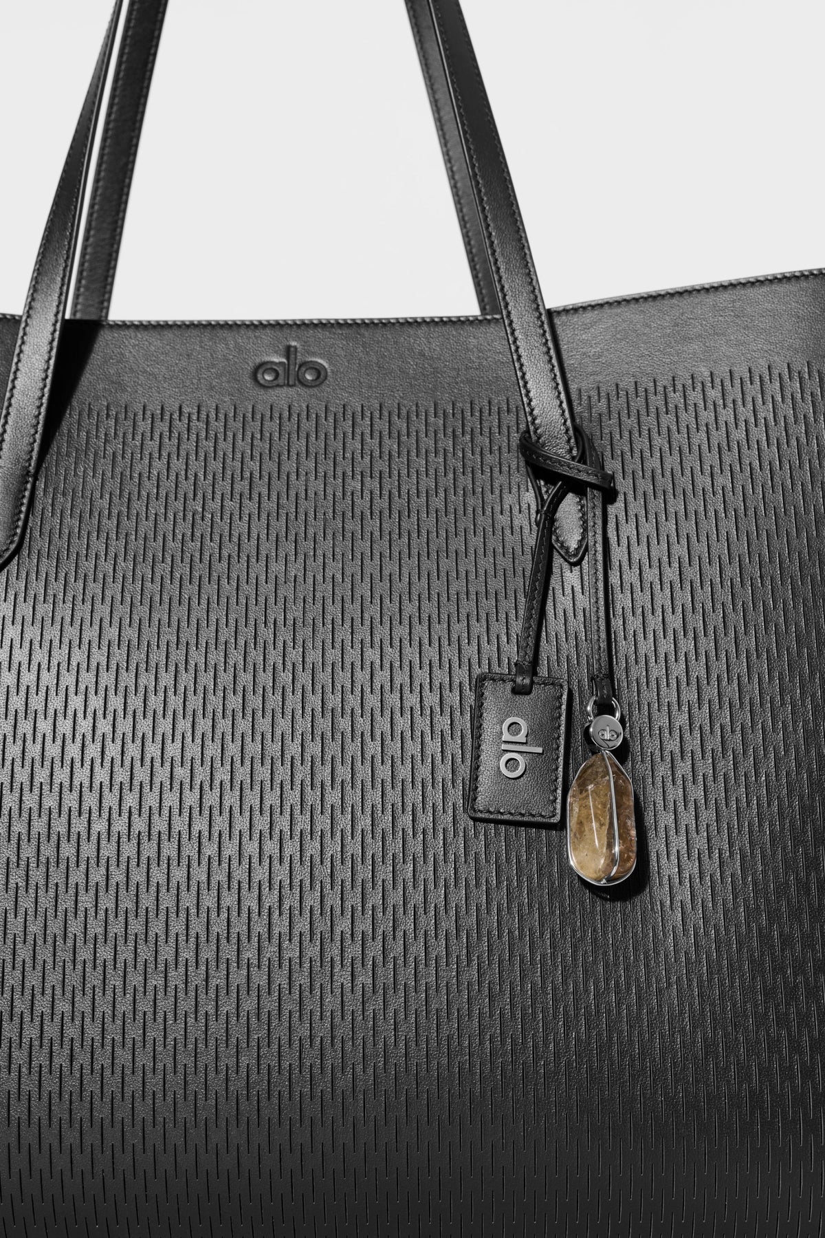 Cabas ALO Tranquility en cuir ajouré - Cuir ajouré noir
