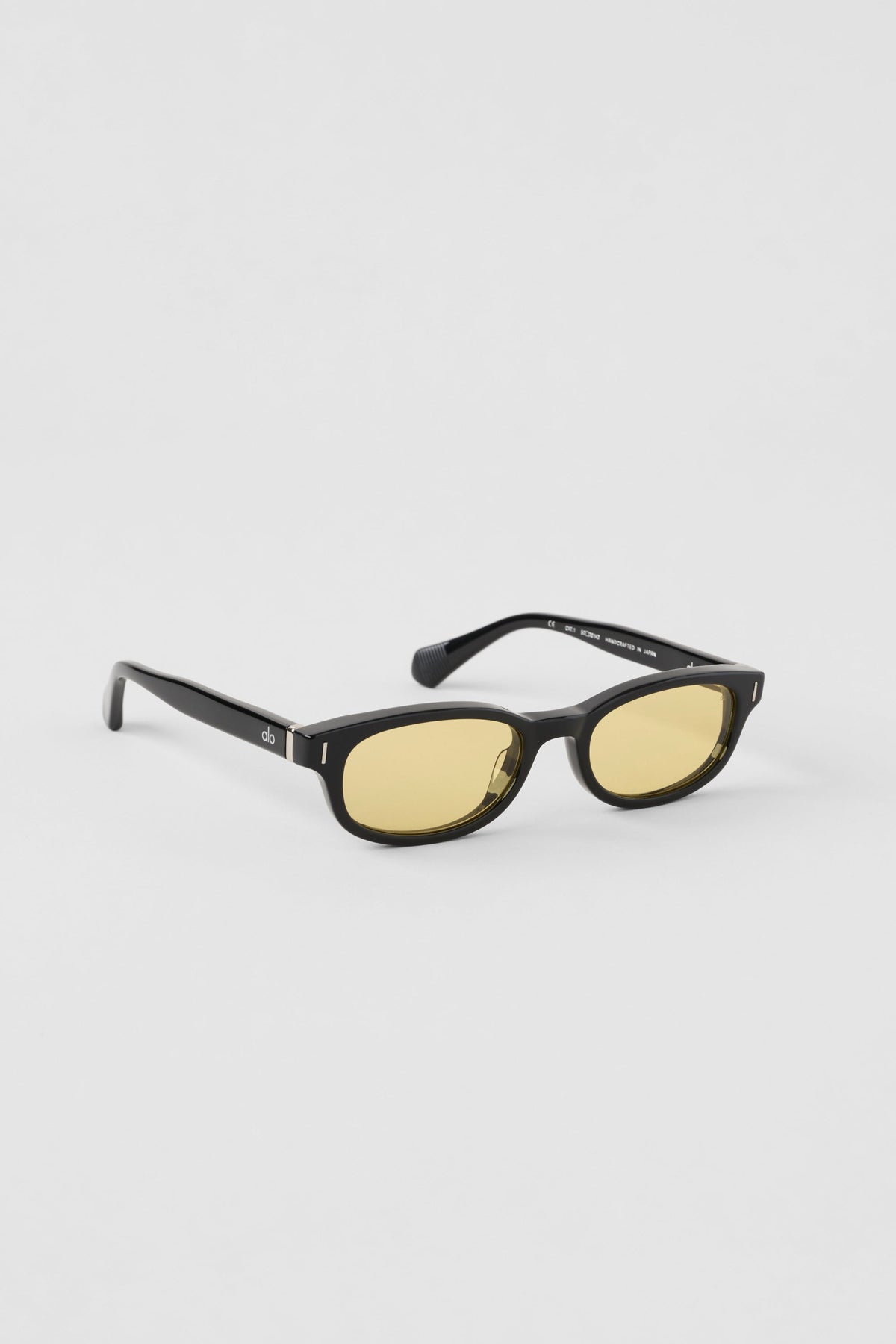 Lunettes de soleil ovales fines ALO - Noir/Jaune