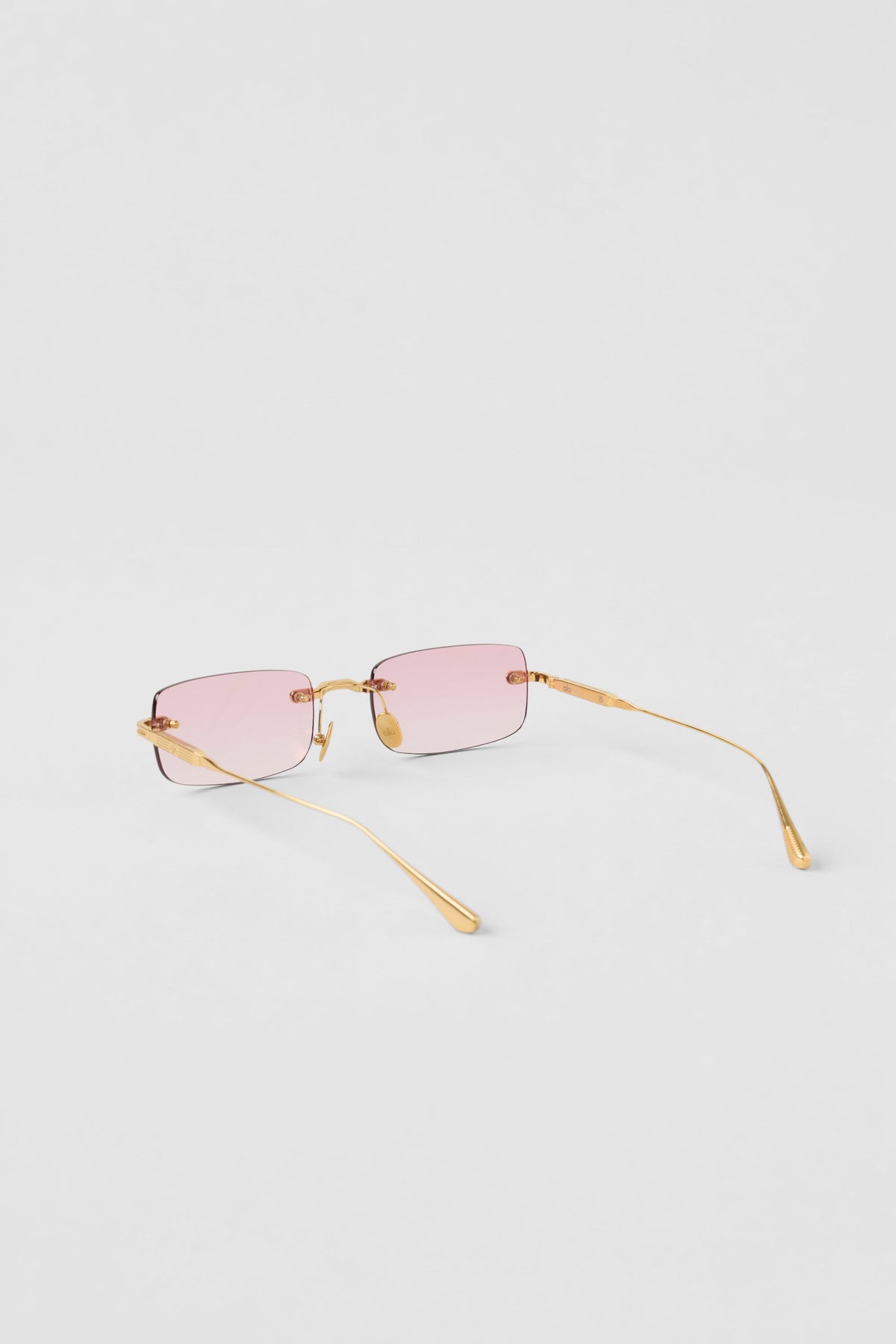 Lunettes de soleil ALO à monture métallique fine - Or/Dégradé rose