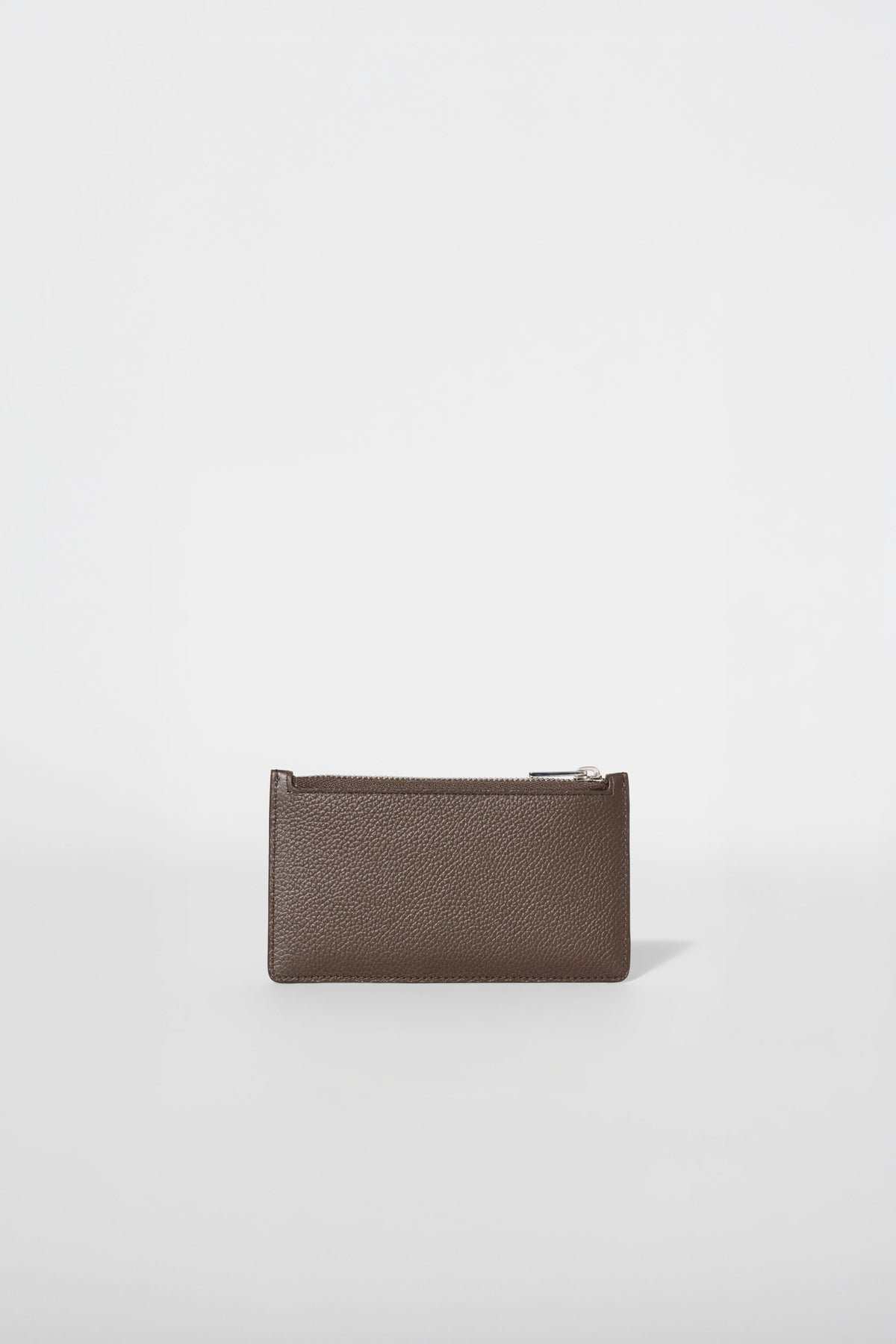 Porte-cartes zippé - Cuir espresso