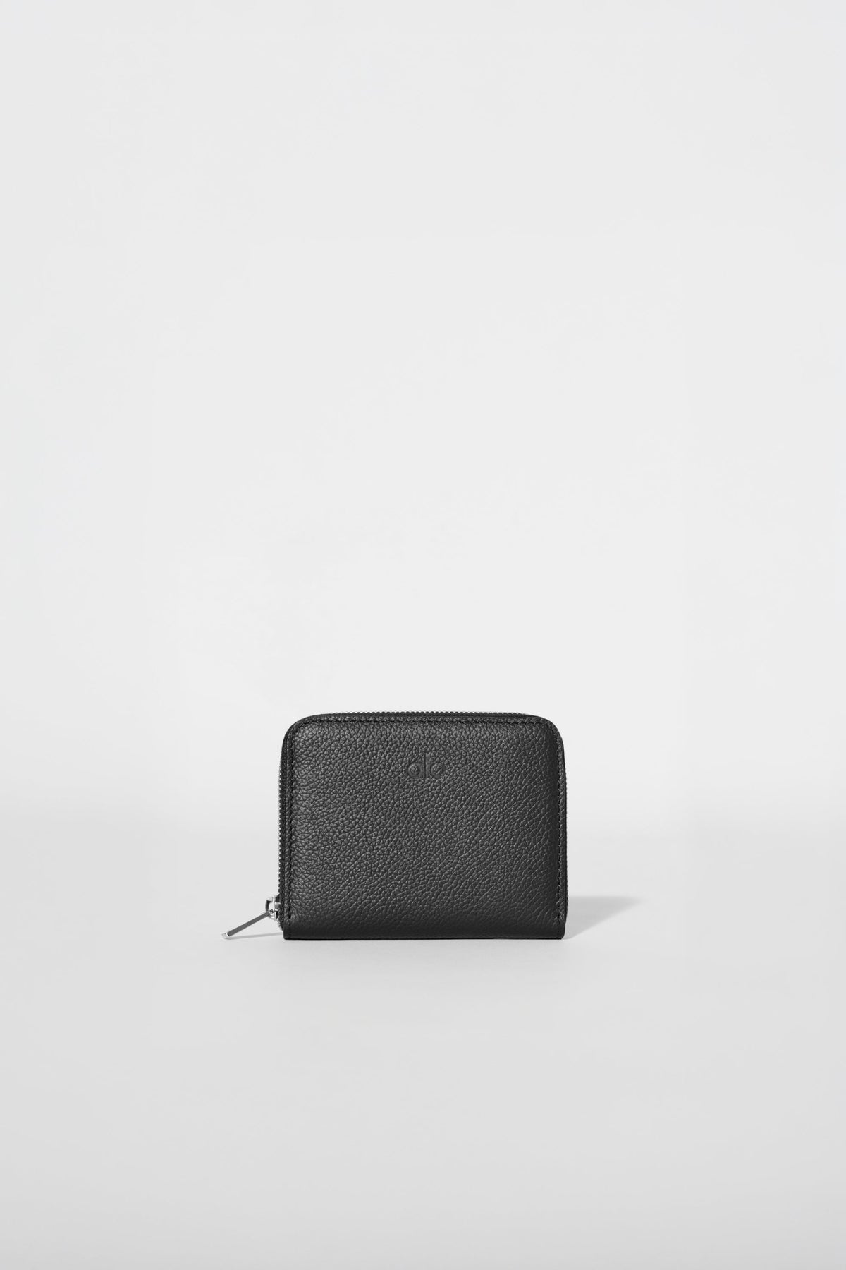 Portefeuille à fermeture zippée sur le pourtour - Cuir noir