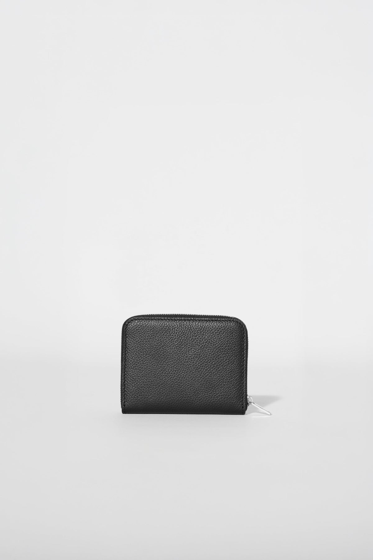 Portefeuille à fermeture zippée sur le pourtour - Cuir noir